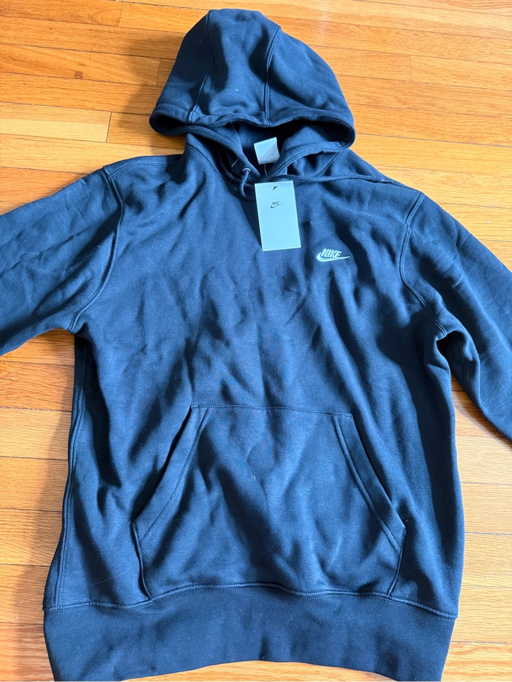 Nike Navy Blue Pullover Hoodie with Small Chest Swoosh